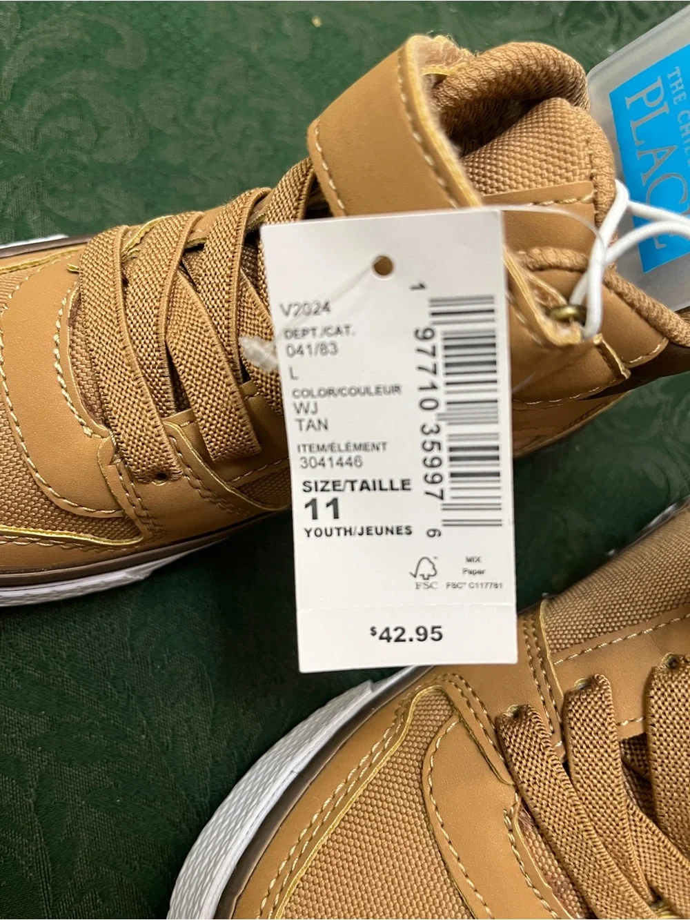 Kids High-Top Sneakers in Tan - The Children's Place 11